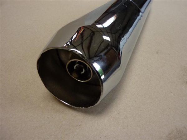 Kreidler 28 mm uitlaat demper met afneembaar achterstuk 3 delig zonder lasnaad.