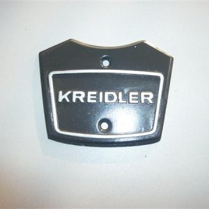 Balhoofd embleem op stuurplaat voor Kreidler florett model 1968 t/m 1972 kleur Antraciet